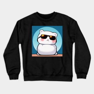 Anime Cute Polar Bear with Sunglass Crewneck Sweatshirt